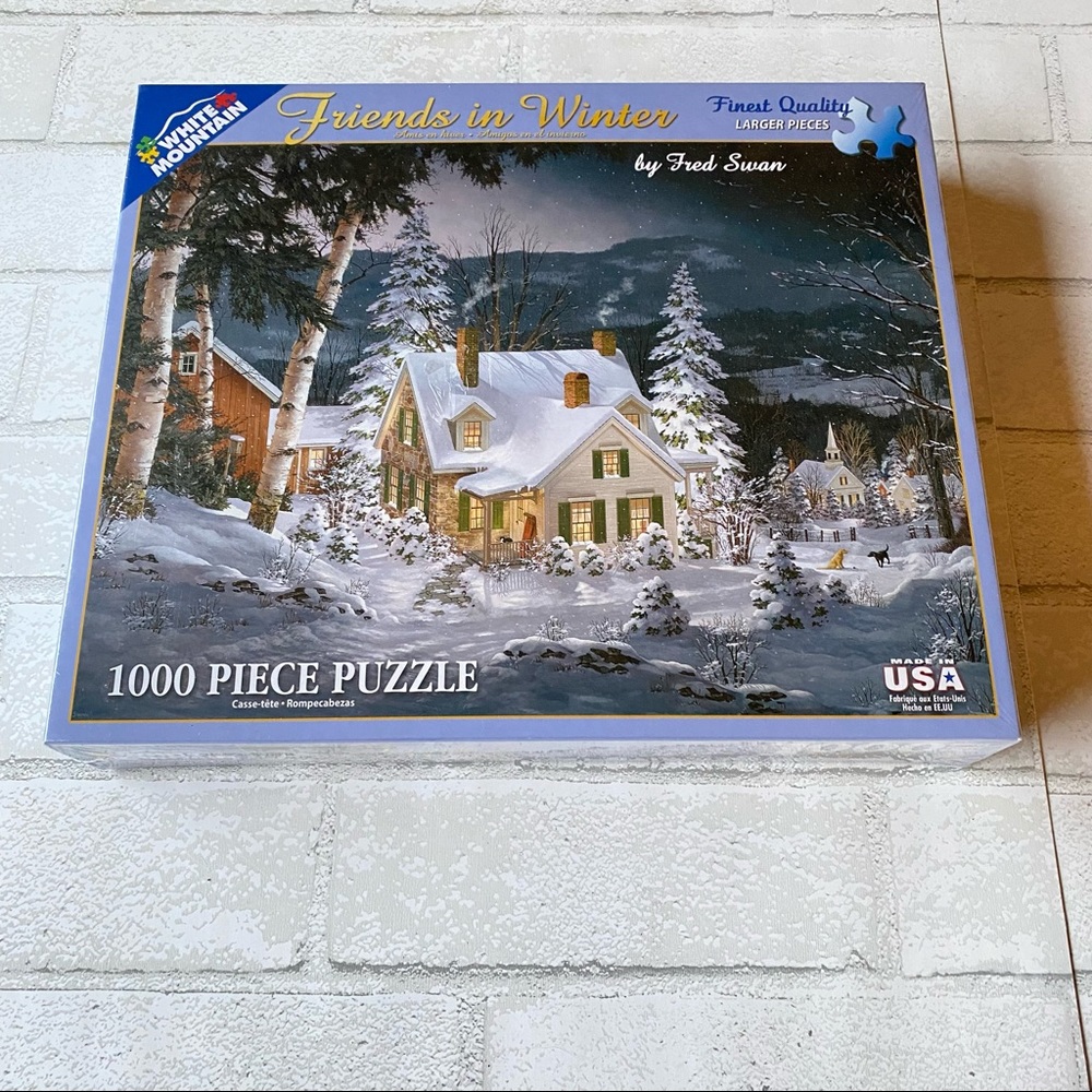 NWT White Mountain "Friends in Winter" 1000 Piece‎ Puzzle